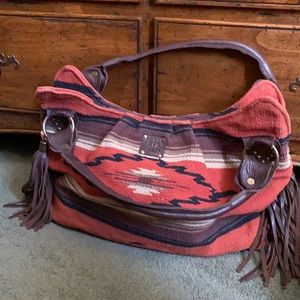 StS cowboy purse mostly burgundy